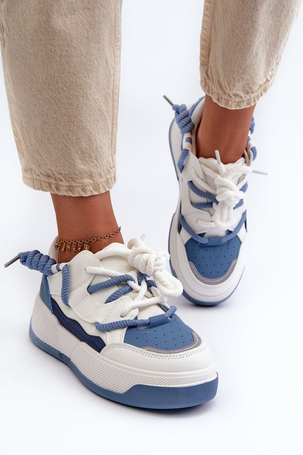 Kesi Women's Platform Sneakers Blue Moariella