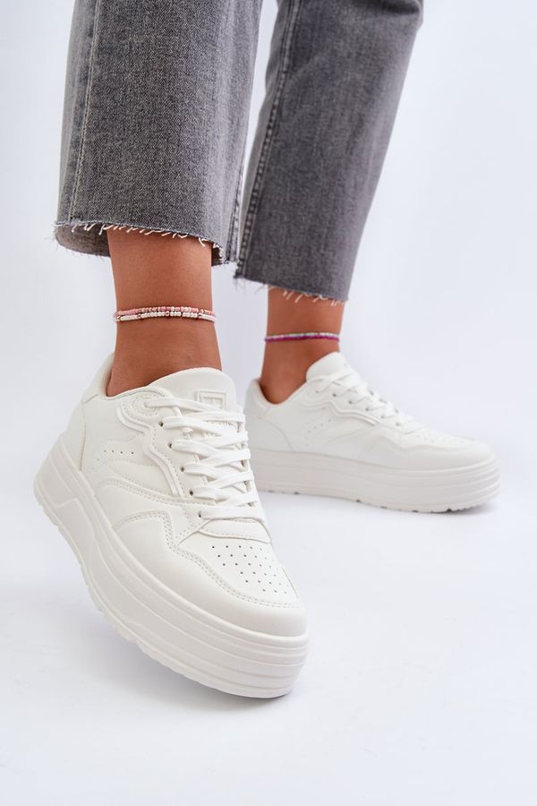 Kesi Women's Platform Sneakers White Axivana