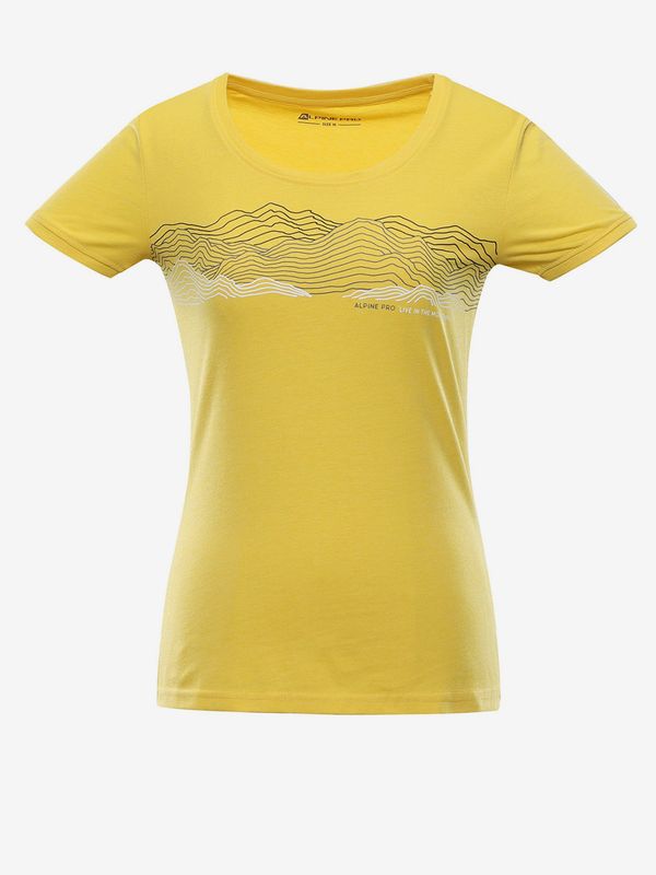 ALPINE PRO Women's quick-drying T-shirt ALPINE PRO DAFOTA yellow