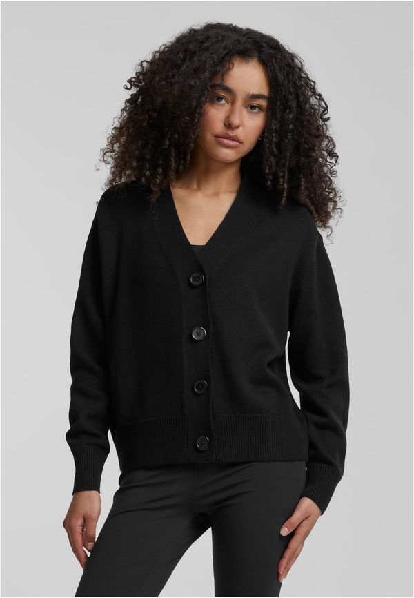 Urban Classics Women's ribbed cardigan with buttons black