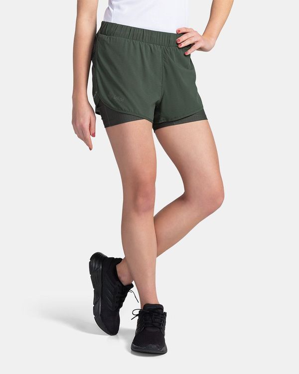 Kilpi Women's running shorts Kilpi BERGEN-W Dark green