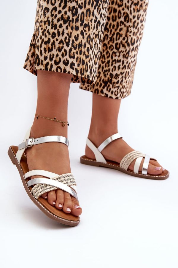 Kesi Women's sandals made of eco leather Sergio Leone white