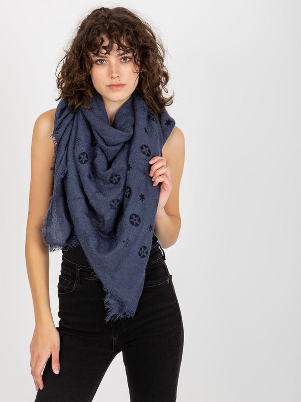 Fashionhunters Women's scarf with print - blue