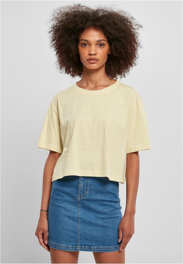 UC Ladies Women's short oversized T-shirt in soft yellow color