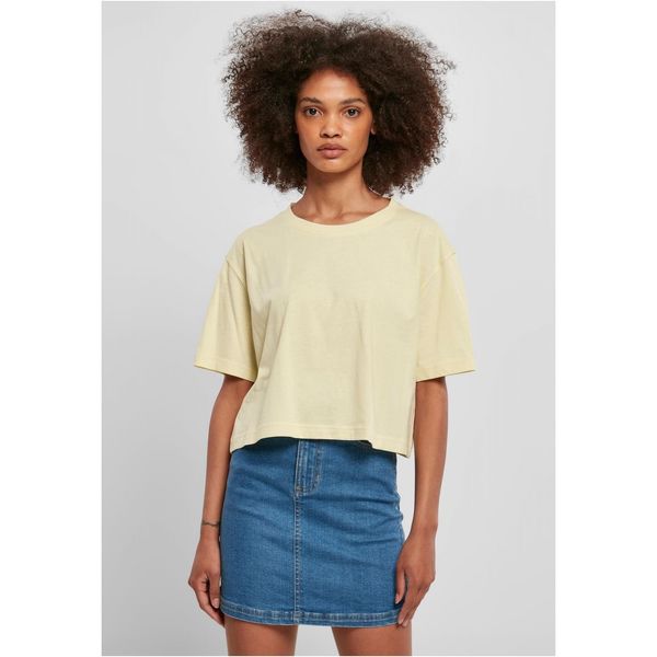 UC Ladies Women's short oversized T-shirt in soft yellow color