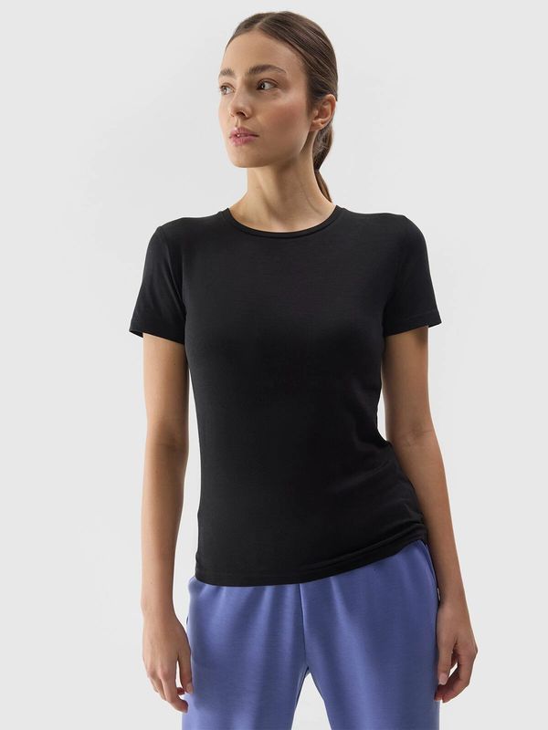 4F Women's Slim 4F Plain T-Shirt - Black