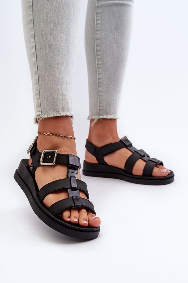 Kesi Women's Smooth Sandals ZAXY Black