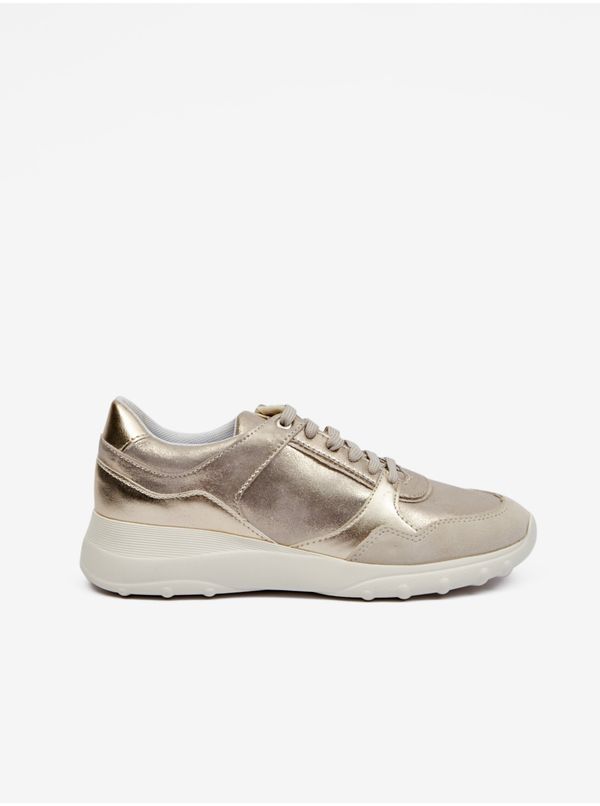 GEOX Women's sneakers in gold color with suede details Geox Alleniee - Women's