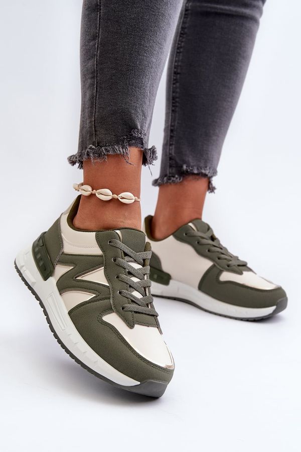 Kesi Women's sneakers made of eco leather, green Kaimans