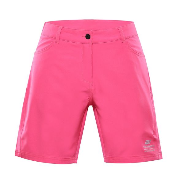 ALPINE PRO Women's softshell quick-drying shorts ALPINE PRO COLA neon knockout pink