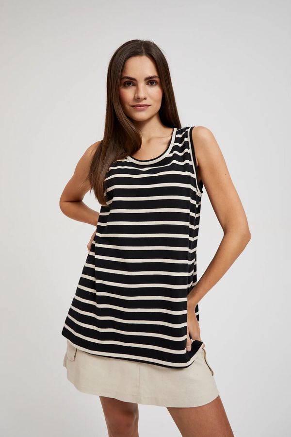 Moodo Women's striped top MOODO - black