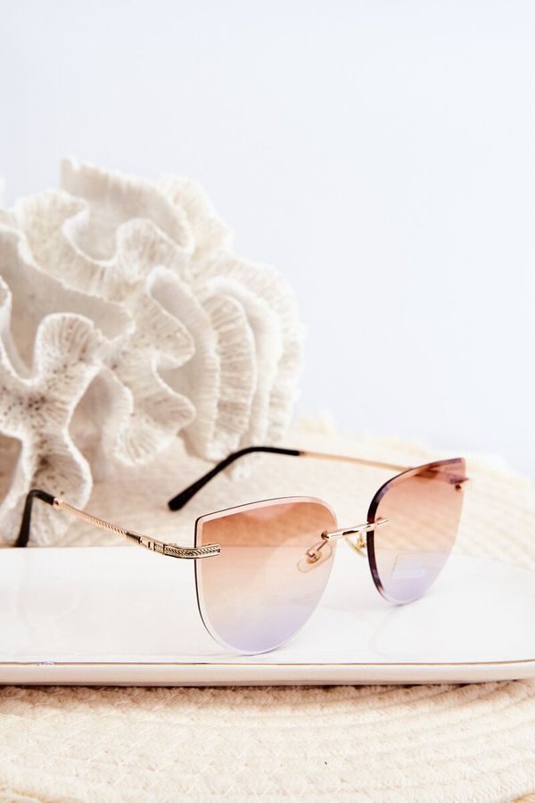 Kesi Women's Sunglasses UV400 Gold Brown
