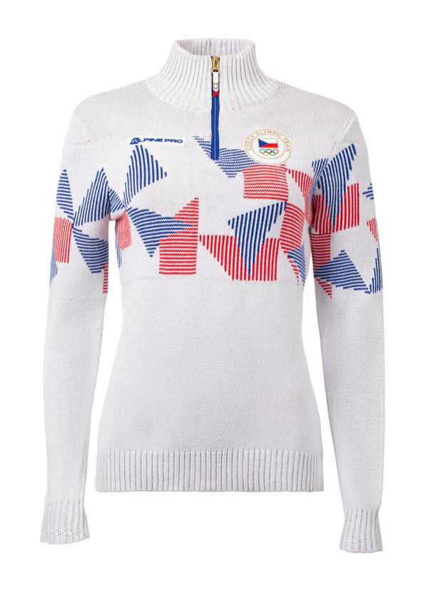 ALPINE PRO Women's sweater from the Olympic collection ALPINE PRO JIGA white variant m