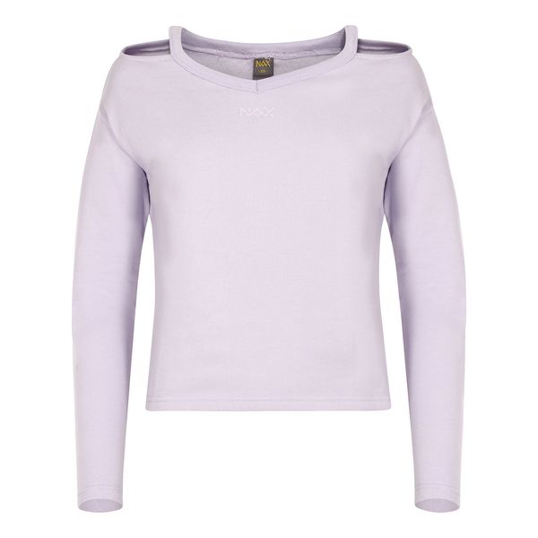 NAX Women's sweatshirt nax NAX GALEBA pastel lilac