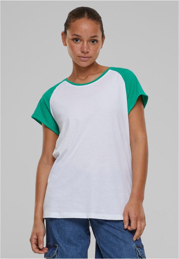 UC Ladies Women's T-shirt Contrast Raglan - white/green