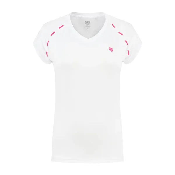 K Swiss Women's T-shirt K-Swiss Hypercourt Express Tee 2 White M