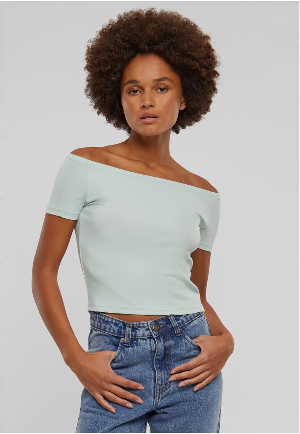 UC Ladies Women's T-Shirt Organic Off Shoulder Rib - mint