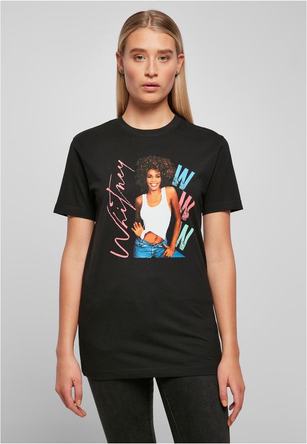 Merchcode Ladies Women's T-shirt Whitney Houston WWW black