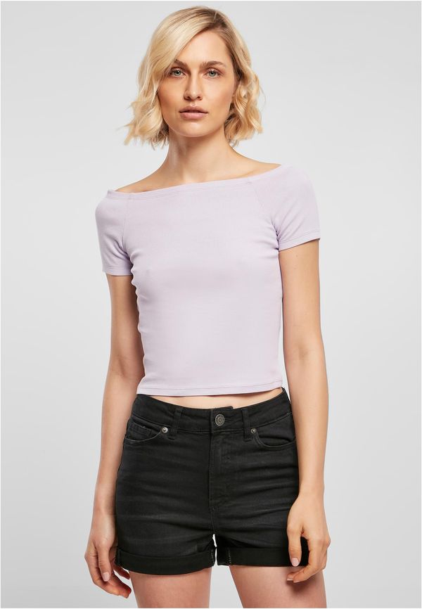 UC Ladies Women's T-shirt with ribbed pattern in lilac