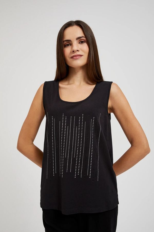 Moodo Women's top with stones MOODO - black