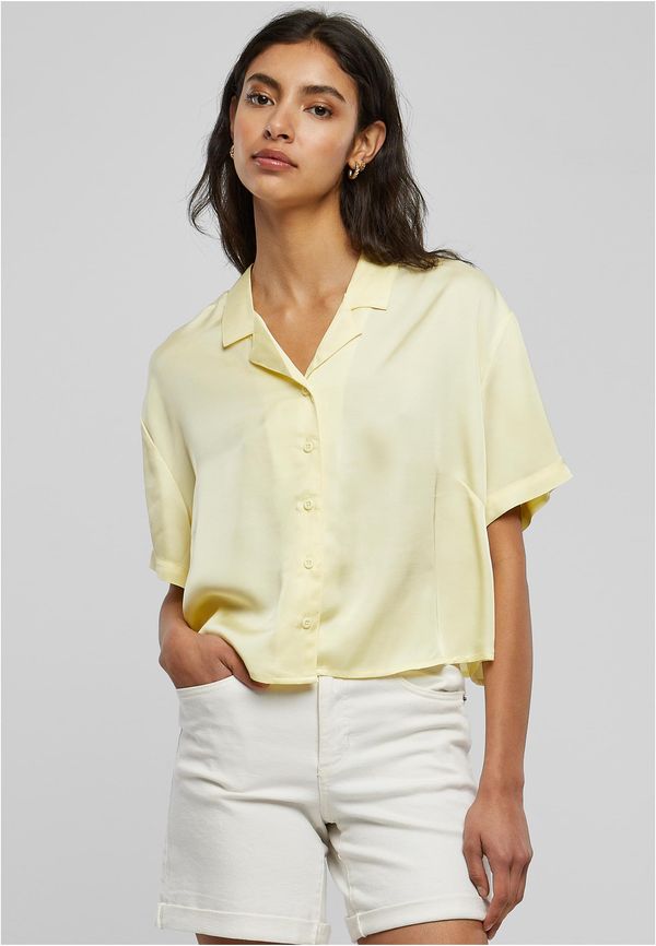 UC Ladies Women's Viscose Satin Holiday Shirt Soft Yellow
