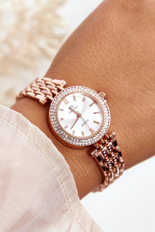 Kesi Women's watch with cubic zirconia on a Giorgio bracelet & Dario Rose Gold