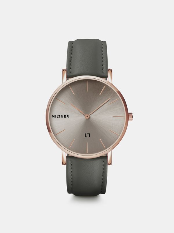 Millner Women's watch with grey leatherette belt Millner Hallfield
