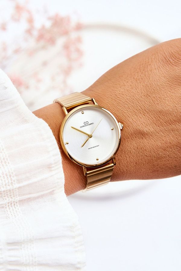 Kesi Women's waterproof watch on Giorgio&Dario bracelet gold-white