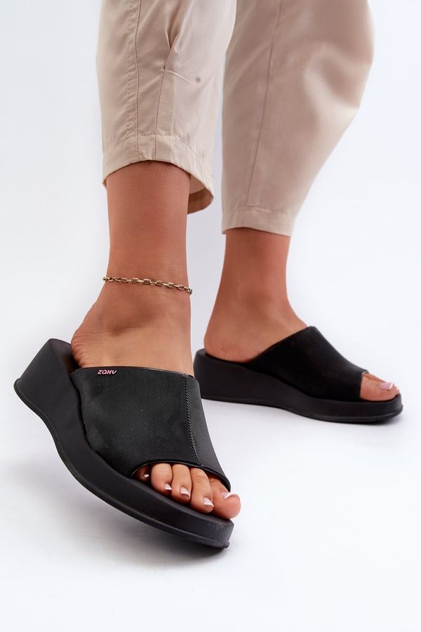Kesi Women's wedge slippers ZAXY Black