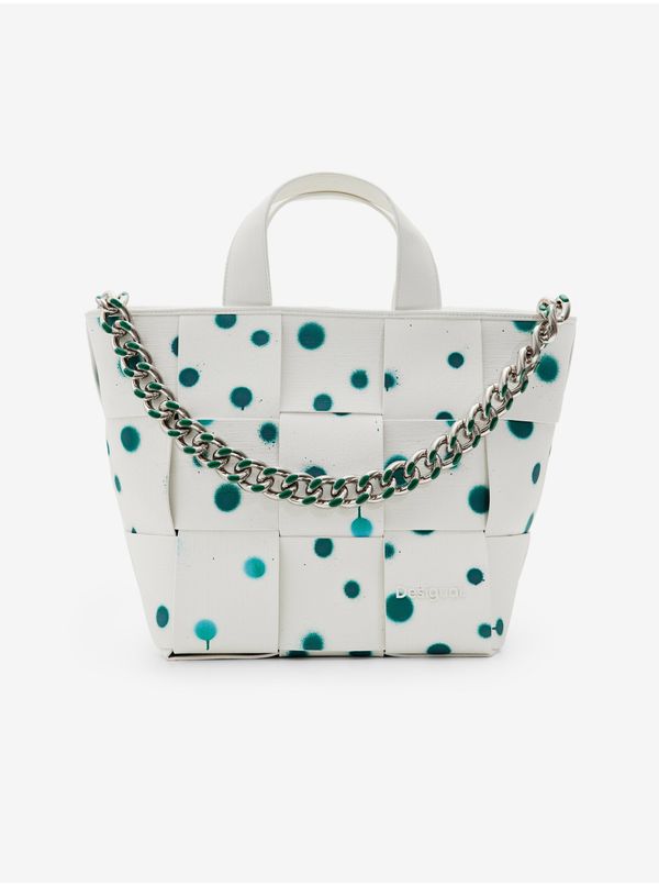 DESIGUAL Women's White Patterned Handbag Desigual New Splatter Valdivia - Women