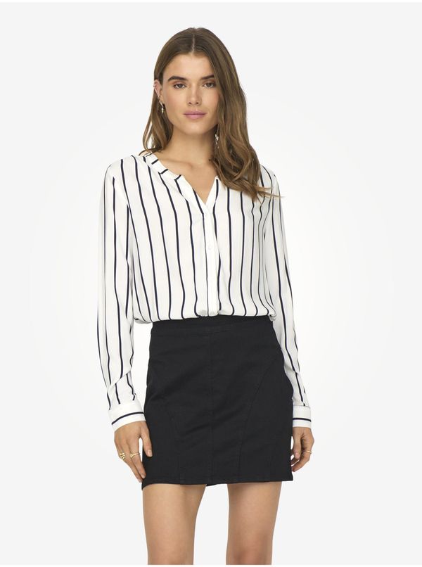 Only Women's White Striped Blouse ONLY Gusta - Women