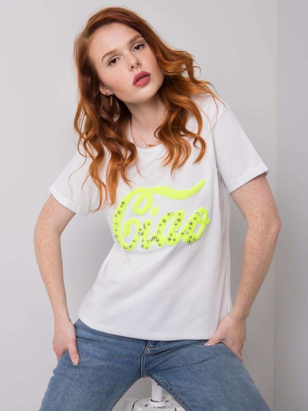 Fashionhunters Women's white T-shirt with application