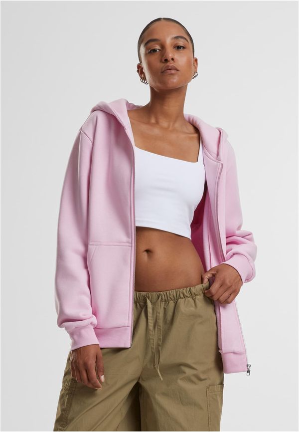 Urban Classics Women's zip-up hoodie Fluffy Hoody light pink