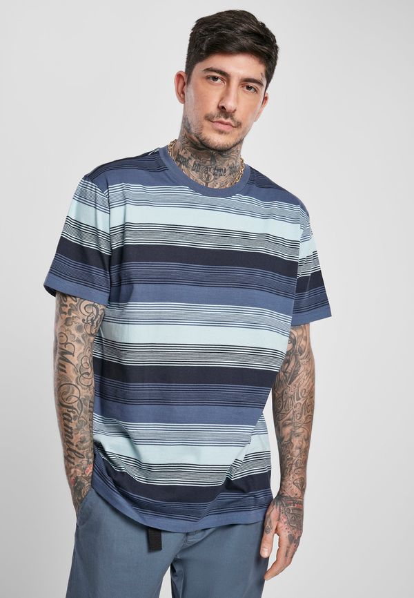 UC Men Yarn Dyed Sunrise Stripe Vintageblue T-Shirt
