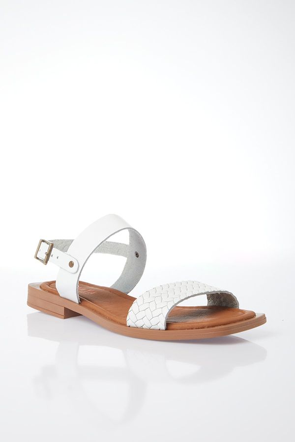 Yaya by Hotiç Yaya by Hotiç Women's White Genuine Leather Sandals