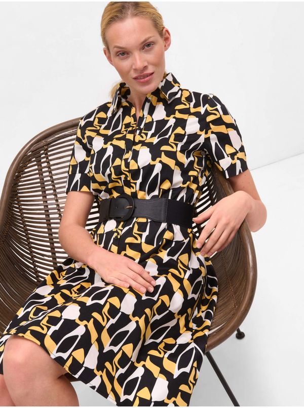 Orsay Yellow-black patterned shirt dress ORSAY - Women