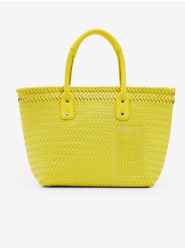 DESIGUAL Yellow Ladies Handbag Desigual Basket Braided Zaire - Women