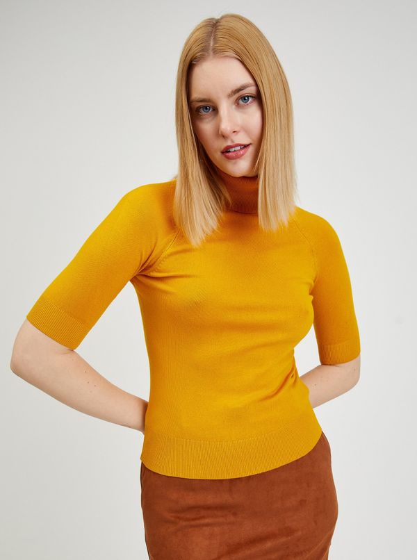 Orsay Yellow Ladies Short Sleeve Sweater ORSAY - Women