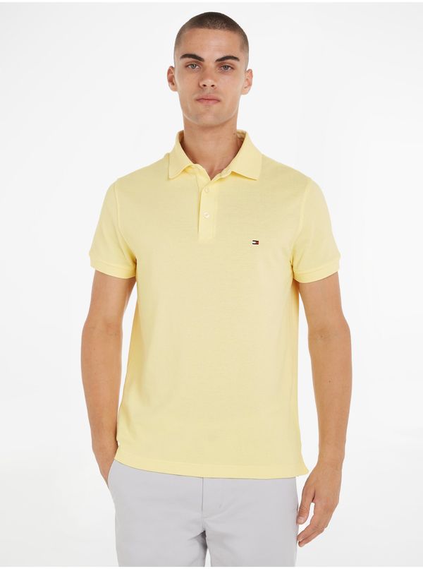 Tommy Hilfiger Yellow men's polo shirt Tommy Hilfiger