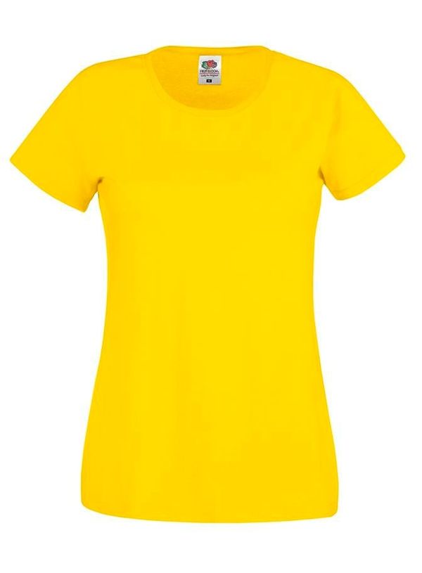 Fruit of the Loom Yellow Women's T-shirt Lady fit Original Fruit of the Loom