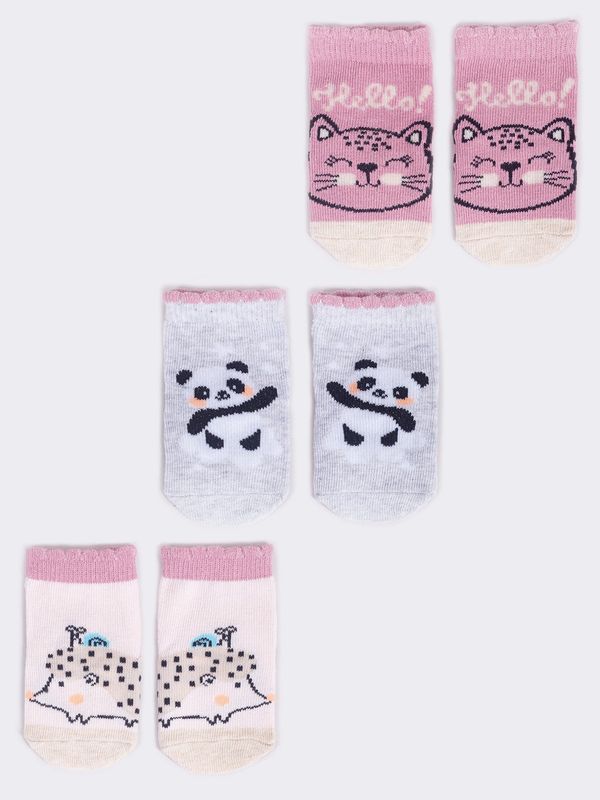 Yoclub Yoclub Kids's 3Pack Baby Girl's Socks SKA-0110G-AA30-002