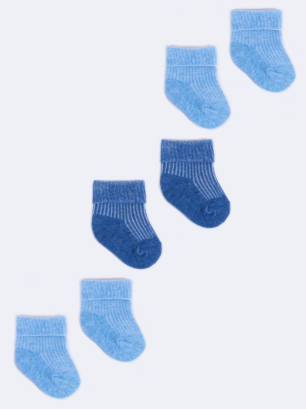 Yoclub Yoclub Kids's 3Pack Boy's Turn Cuff Sock SKA-0009U-0000-004