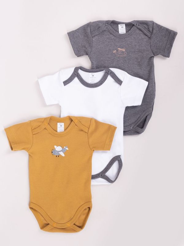 Yoclub Yoclub Kids's Bodysuits With Airplanes 3-Pack BOD-0003C-A23K