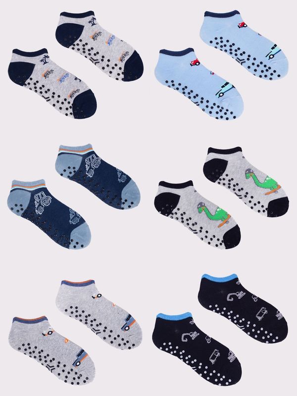 Yoclub Yoclub Kids's Boys' Ankle Socks Patterns Colours 6-Pack