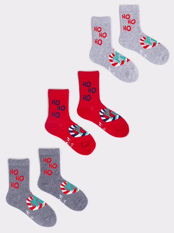 Yoclub Yoclub Kids's Christmas Socks 3-Pack SKA-X046U-AA00