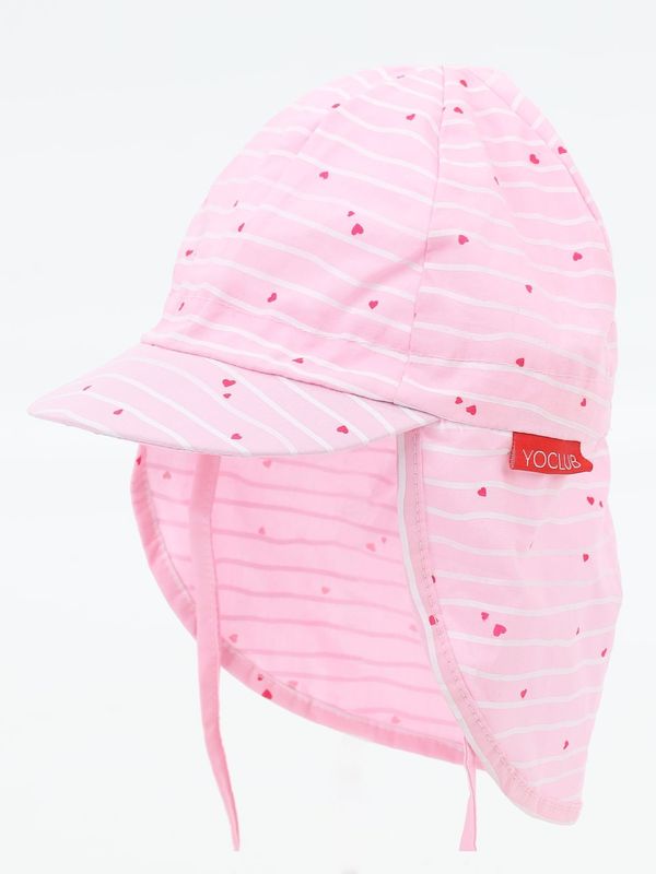 Yoclub Yoclub Kids's Girls' Summer Hat With Neck Protection CLE-0119G-A100
