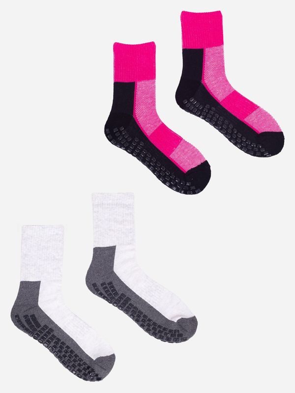 Yoclub Yoclub Kids's Half-Terry Socks With ABS 2-Pack SKA-0131U-AA0A-001