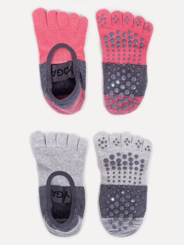 Yoclub Yoclub Unisex's Socks For Yoga 2-Pack SKS-0018U-AA2A