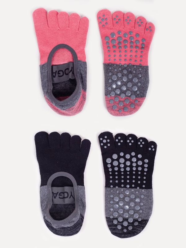 Yoclub Yoclub Unisex's Socks For Yoga 2-Pack SKS-0019U-AA2A