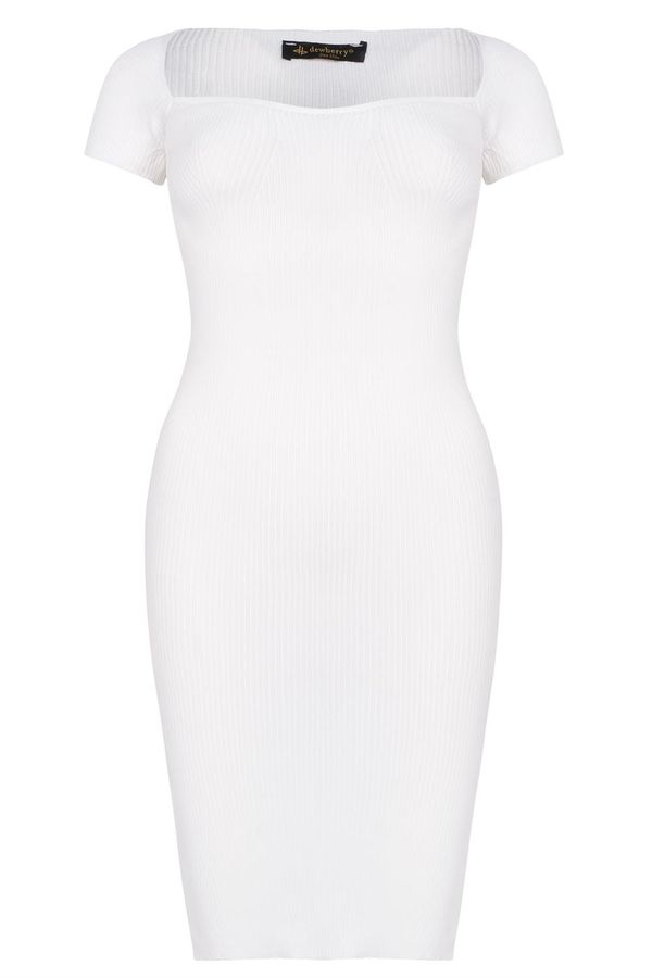 dewberry Z2016 DEWBERRY WOMEN'S DRESS-PLAIN WHITE